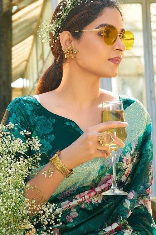 silk saree blouse design