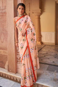 Satin Silk Saree Powder Pink Satin Silk Saree saree online