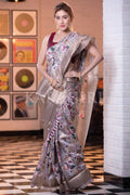 Satin Silk Saree Prim Purple Satin Silk Saree saree online