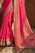 pink fancy saree
