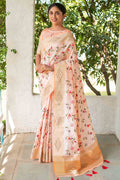 satin silk saree with blouse design