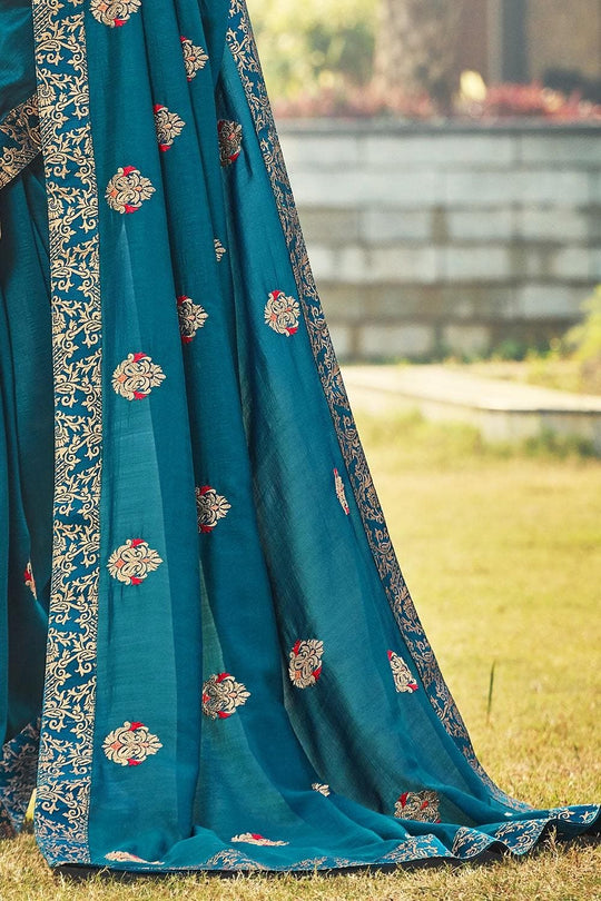Satin Silk Saree Sapphire Blue Satin Silk Saree saree online