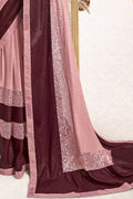 Satin Silk Saree Soft Berry Pink Embellished Satin Silk Saree saree online
