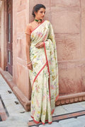 Satin Silk Saree Tea Green Satin Silk Saree saree online