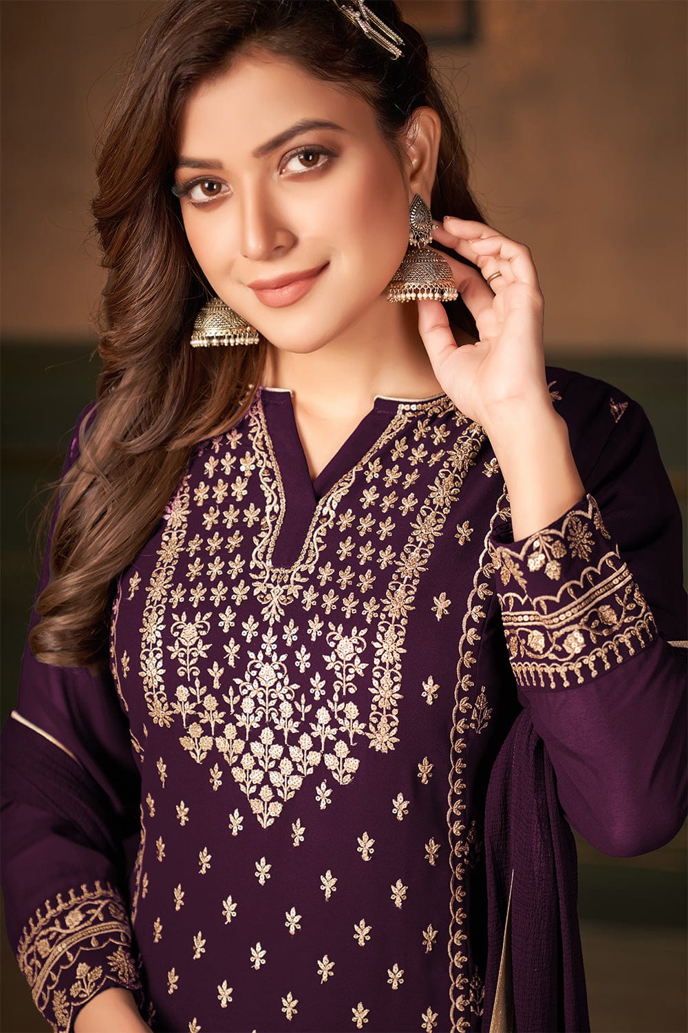 Buy Pink Semi Stitched Square Neck Sharara Suits Online for Women in USA