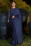 blue silk saree