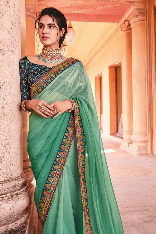 silk saree blouse design