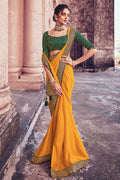 yellow saree