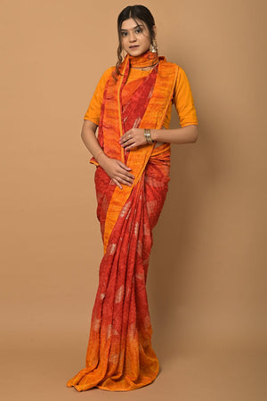 Crimson Red Silk Saree