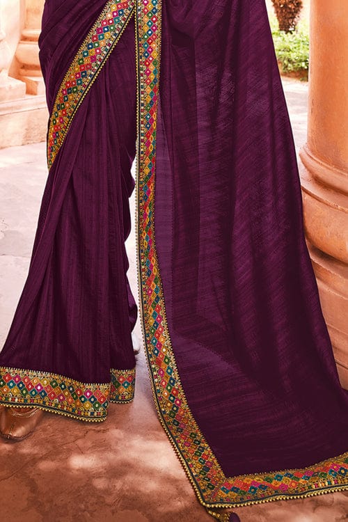 purple saree
