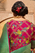 silk saree blouse design
