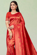 red silk saree for wedding