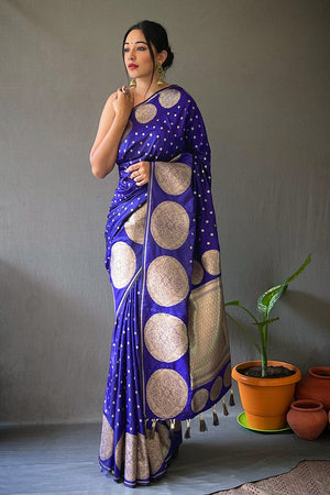 Indigo Blue Silk Saree
