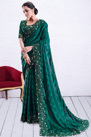 Jade Green Silk Saree