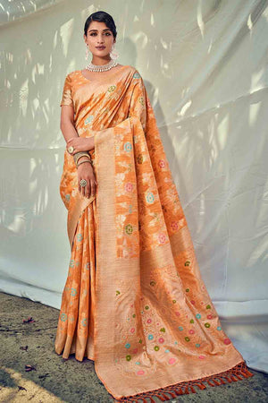 Orange Silk Saree