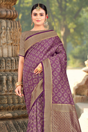 purple saree