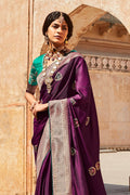 purple saree