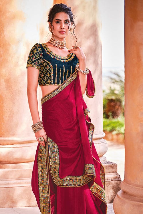 silk saree blouse design