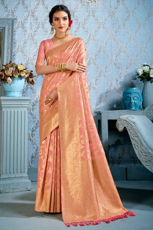 Rose Pink Silk Saree