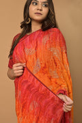 orange silk saree