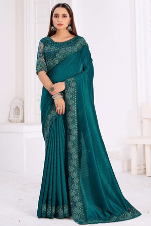 Yale Blue Silk Saree