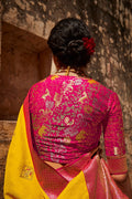 silk saree blouse design