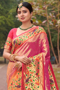 Taffy Pink Paithani Saree