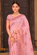 Flamingo Pink South cotton Saree