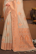 Buttermilk Beige South Cotton Saree