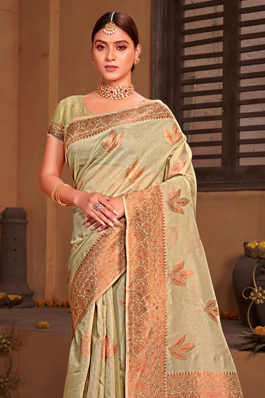 Pastel Green South cotton Saree