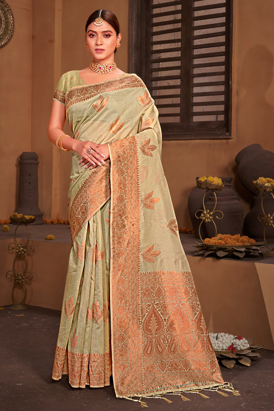 Pastel Green South cotton Saree
