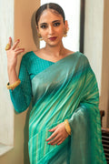 South Silk Saree Aqua Green South Silk Saree saree online