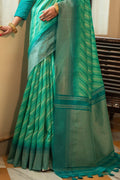 South Silk Saree Aqua Green South Silk Saree saree online