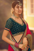 South Silk Saree Beautiful Cardinal Red Zari Woven South Silk Saree saree online