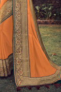 South Silk Saree Beautiful Mango Yellow Zari Woven South Silk Saree saree online