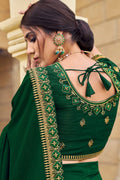 South Silk Saree Cadmium Green South Silk Saree saree online