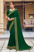 South Silk Saree Cadmium Green South Silk Saree saree online