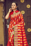 South Silk Saree Candy Red South Silk Saree saree online