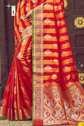 South Silk Saree Candy Red South Silk Saree saree online