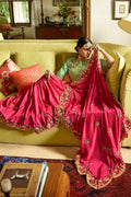 South Silk Saree Cerise Pink Zari Woven Beautiful South Silk Saree With Embroidered Blouse saree online