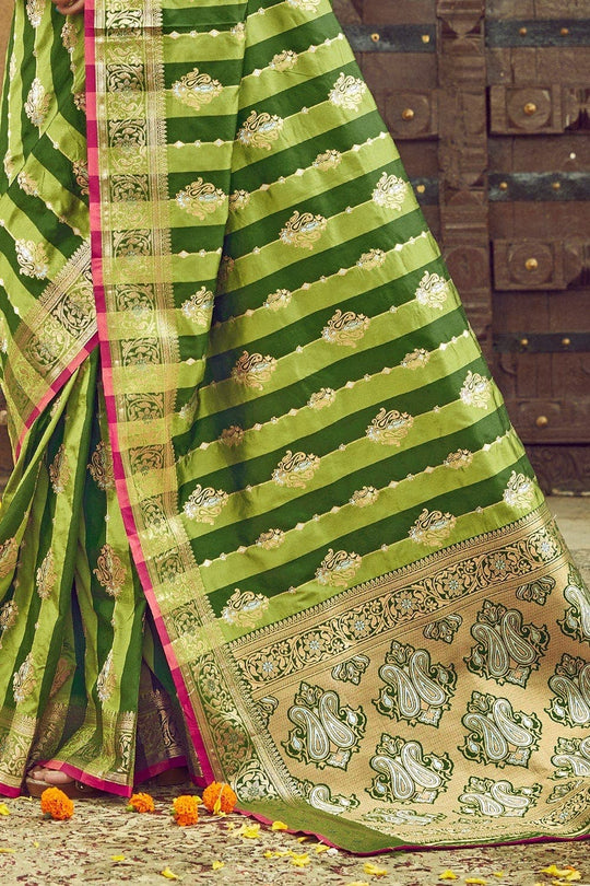 South Silk Saree Chartreuse Green South Silk Saree saree online