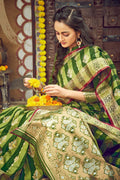 South Silk Saree Chartreuse Green South Silk Saree saree online