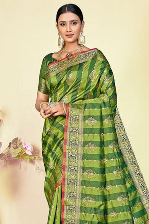 Clover Green Kairi Pattern South Silk