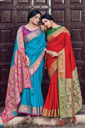 Crimson Red South Silk Saree