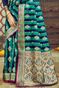 South Silk Saree Cyan Blue South Silk Saree saree online