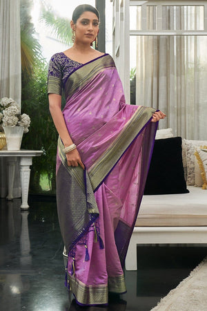 Electric Purple South Silk Saree