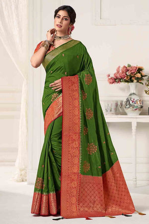 Emerald Green South Silk Saree