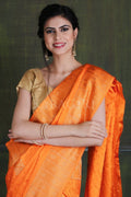 South Silk Saree Fire Orange South Silk Saree saree online