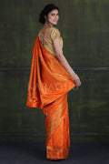 South Silk Saree Fire Orange South Silk Saree saree online