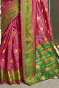 Garnet Pink South Silk Saree
